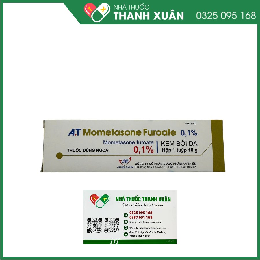 A.T Mometasone Furoate 0.1% điều trị viêm và biểu hiện vảy nến